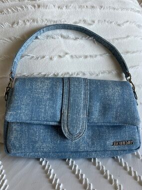 Jacquemus Distressed Light Blue Denim Shoulder Bag